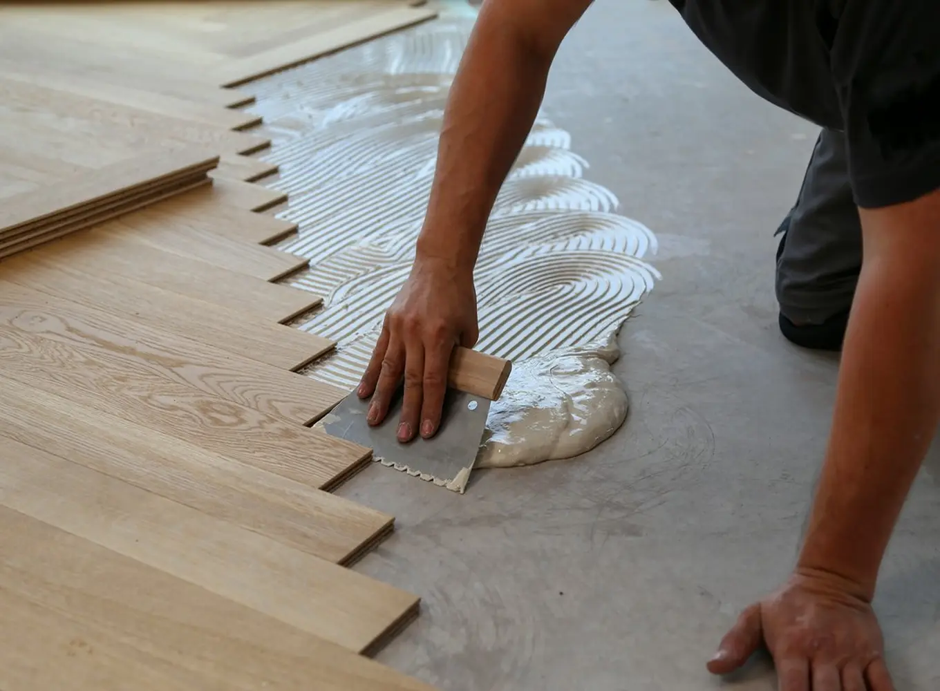 montaż podłogi drewnianej